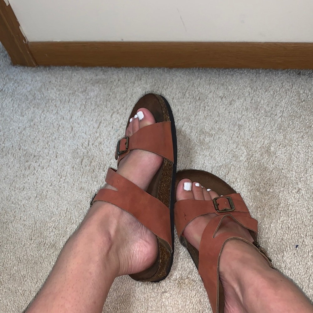 Cliffs by white mountain sandals